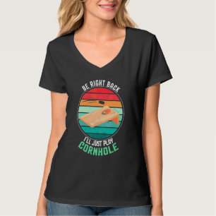 Camiseta Voltarei Já Vou Jogar Cornhole Jogo Corhole