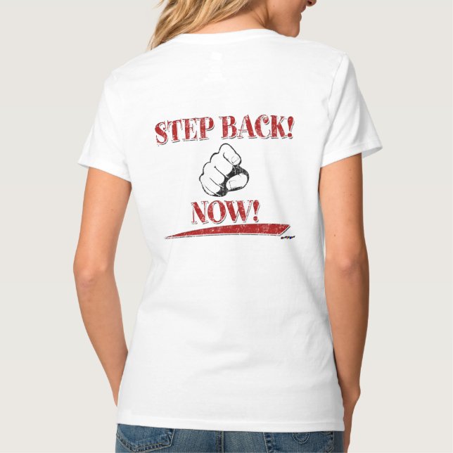 Camiseta VOLTE ATRÁS! AGORA! Vermelho - trás (Verso)