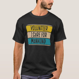 Camiseta Voluntariado De Impressão Secundária Eu Preocupo-M