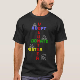 Camiseta Voluntário Adota Donativo Foster Animal Resgate