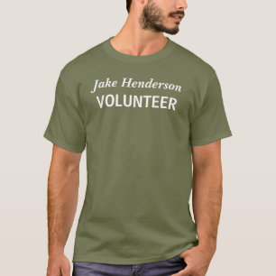 Camiseta Voluntário de Nome Personalizado