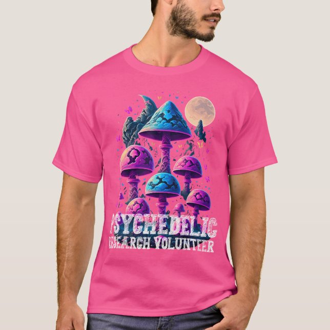 Camiseta Voluntário de Pesquisa de Cogumelo Psiquedélico Ca (Frente)