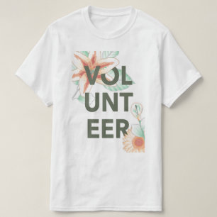 Camiseta voluntário floral vintage