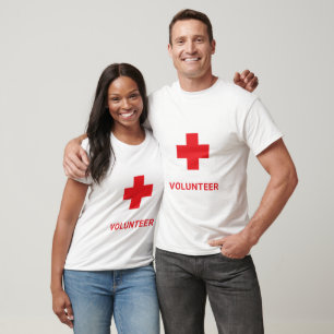 Camiseta Voluntário & Primeiros Socorros, Cruz, Ambulância,
