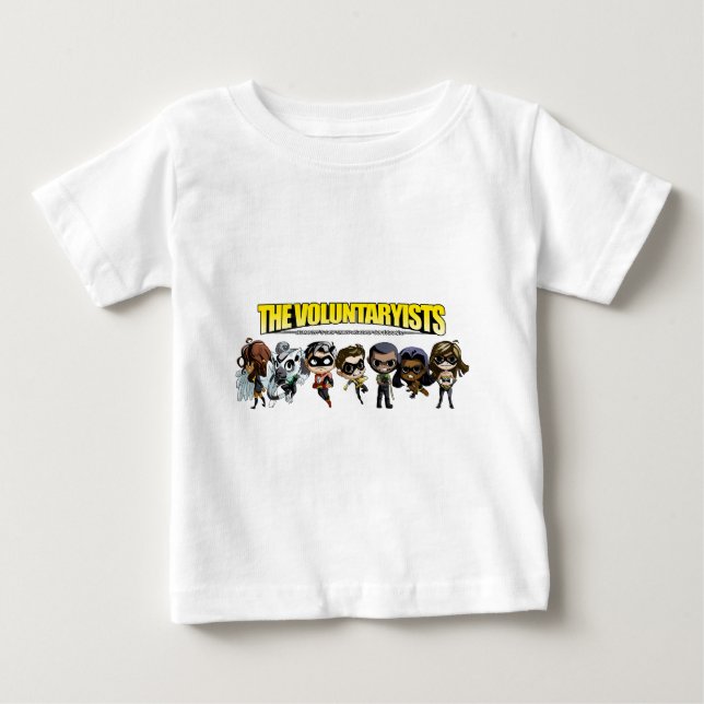 Camiseta Voluntaryist cómico - caráteres de Chibi (Frente)