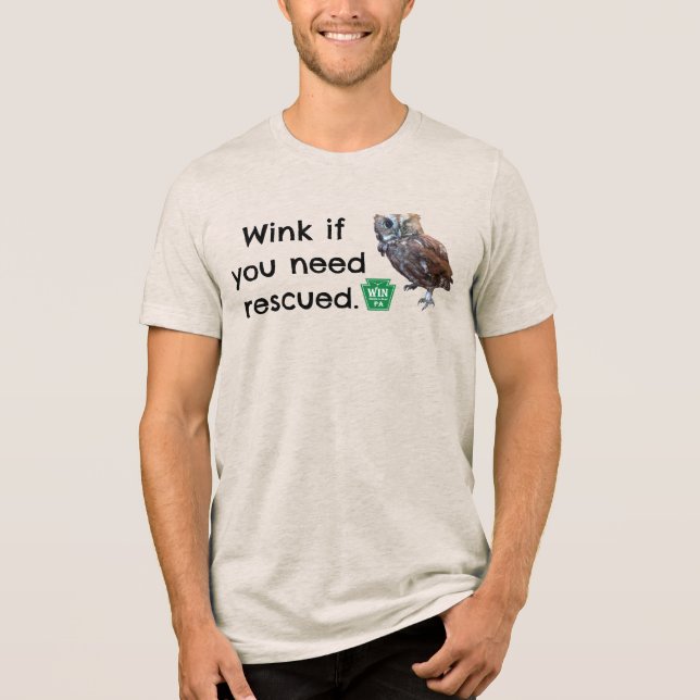 Camiseta Volunteador WIN 😉 camisa, # no verso (Frente)