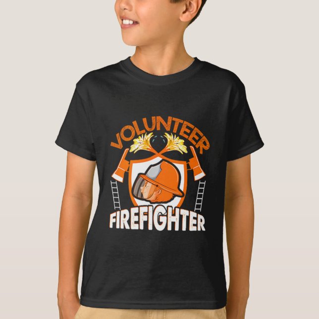 Camiseta Volunteer Firefighter Fireman Gift Proud Firefight (Frente)