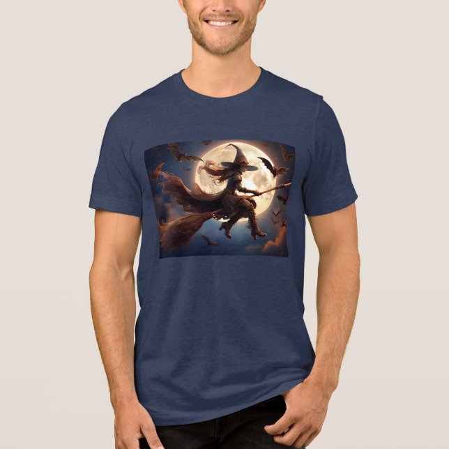 Camiseta Voo à Lua das Bruxas de Bruxas Steampunk (Frente)