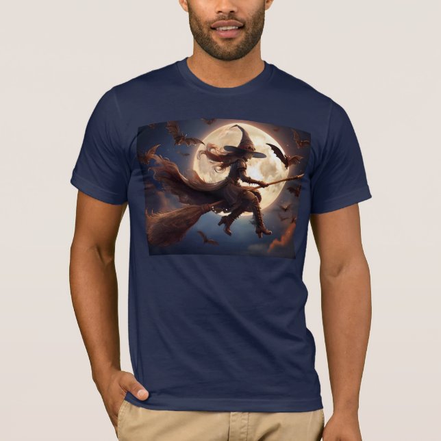 Camiseta Voo à Lua das Bruxas de Bruxas Steampunk (Frente)
