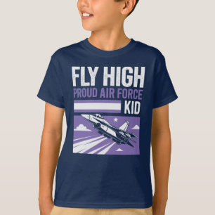 Camiseta Voo Alto - Criança Orgulhosa da Força Aérea