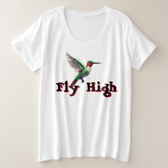 Camiseta Voo Alto Hummingbird (Frente do Design)