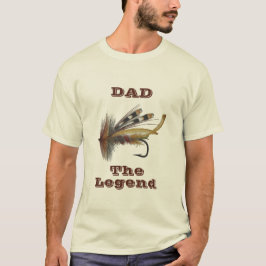 Camiseta Voo Arco-Íris Vintage Para A Legenda De Pesca Pai 