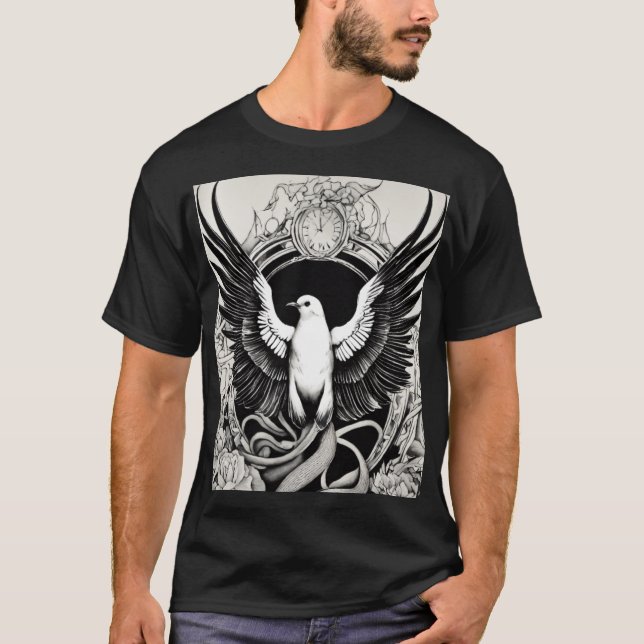 Camiseta Voo da Liberdade: Vara Escapar da Embr da Serpente (Frente)