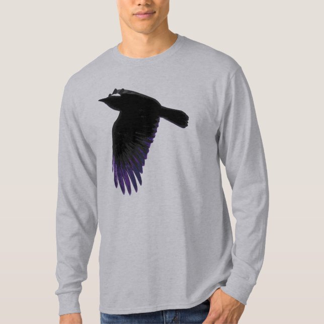 Camiseta Voo de Coroa Negra e Roxa (Frente)