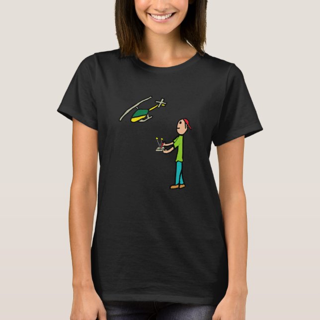Camiseta Voo do Helicóptero Modelo RC (Frente)