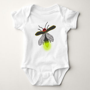 Camiseta vôo do inseto de relâmpago iluminado
