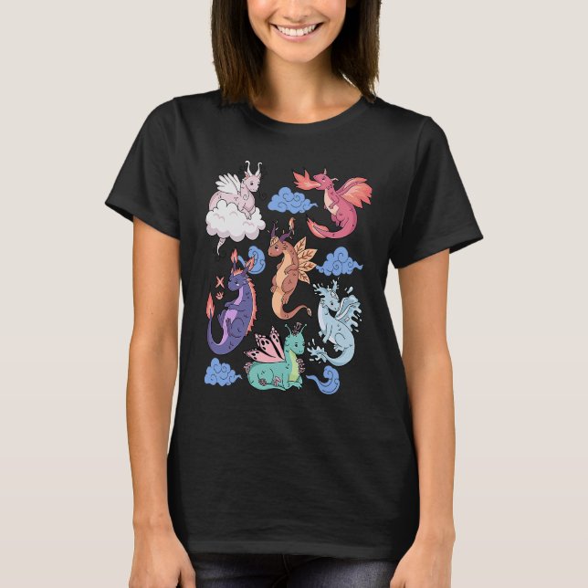 Camiseta Voo dos Dragões - Ala Mítica Elementar Curta R (Frente)