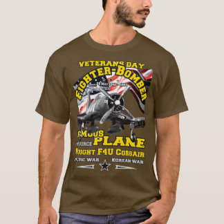 Camiseta Voo F4U Corsair, avião de combate ww2