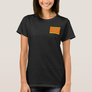 Camiseta Voo feminino Zip Jogger com bandeira da Catalunha