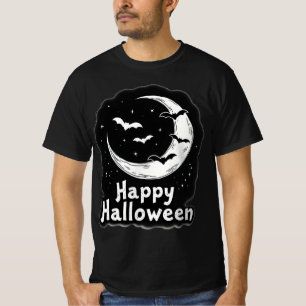 Camiseta Voo Noturno Spooky: Lua de Halloween-Crescent