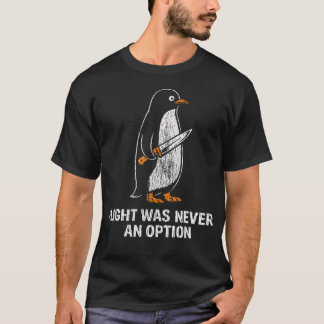 Camiseta Voo Nunca Foi Uma Opção Pinguim Engraçado