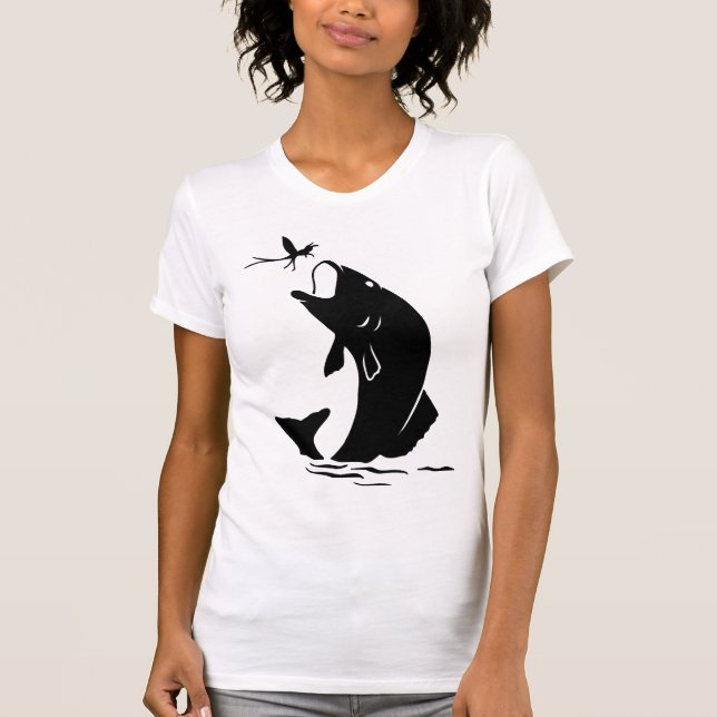 Camiseta Voo Pesca Peixes Salto Larvea Hook Pescador Presen (Frente)