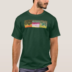 Camiseta Voo Pescar Arrancando Arco-Íris Marrom Brook Trut