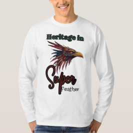 Camiseta Voo Sagrado: Rosto Nativo Americano de Pássaro em 