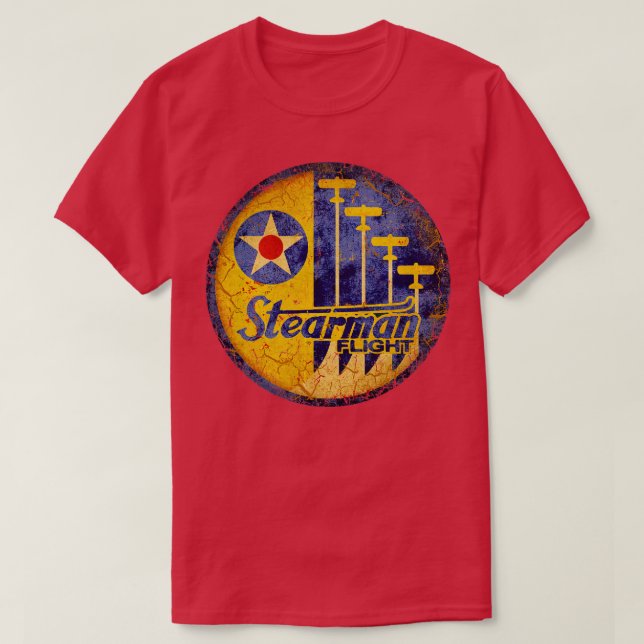 Camiseta Voo Stearman (Frente do Design)