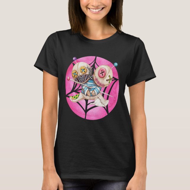 Camiseta Voodoo assustador Bonecas Voodoo (Frente)