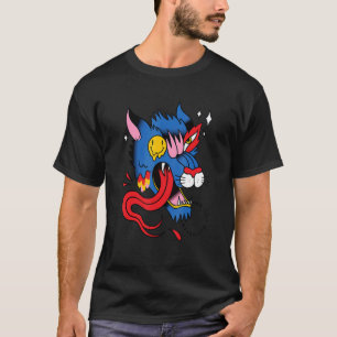 Camiseta Voodoo Religion Magical Sorcery Distorce Lobo