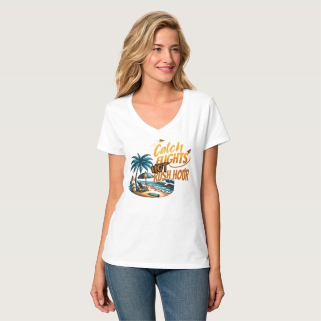 Camiseta Voos De Captura Sem Hora De Corrida (Frente Completa)