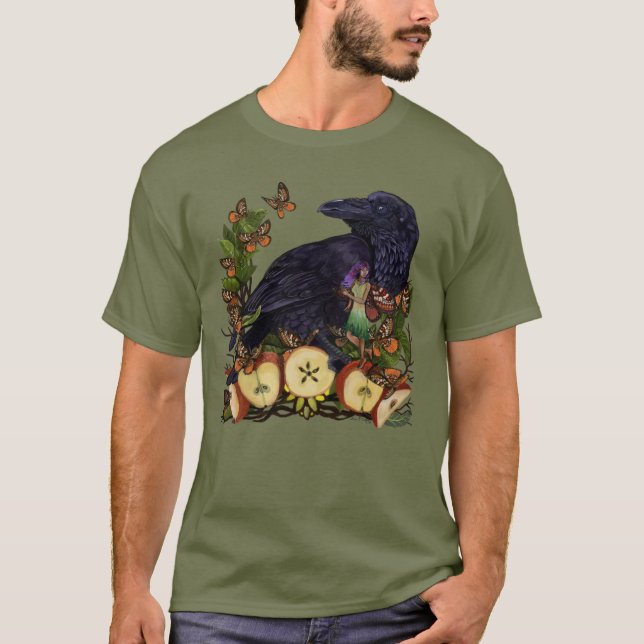 Camiseta Voos de Fantasy Raven Faery (Frente)