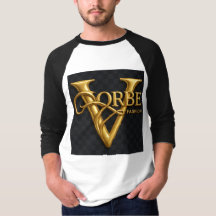 VORBE Fashion Premium Monograma Dourado Raglan T-S