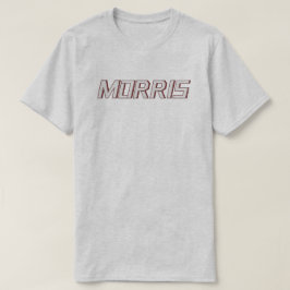 Camiseta Vorname Name Morris als Designerschrift Rot