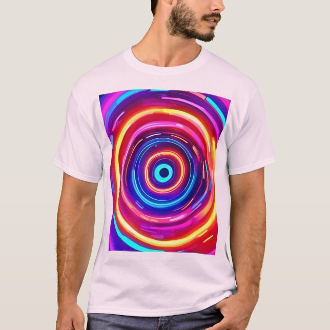 Camiseta Vórtice claro brilhante (Frente)