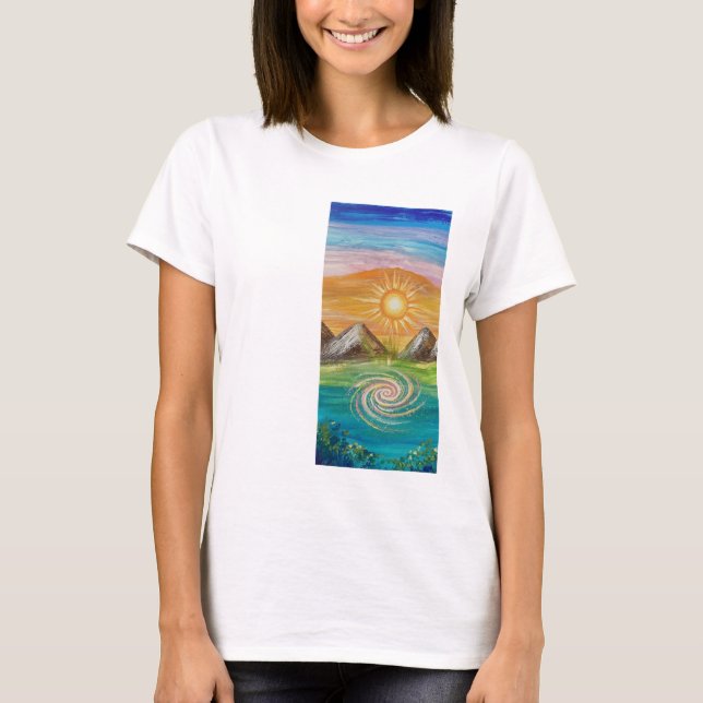 Camiseta Vórtice de energia da natureza (Frente)