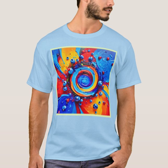 Camiseta Vórtice de Frutas Vibrantes (Frente)
