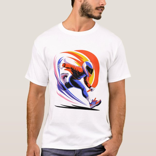 Camiseta Vórtice Dinâmico de Capacete em Corrida d (Frente)
