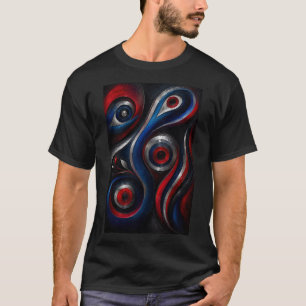 Camiseta Vórtice Metálico   Abstrato Moderno