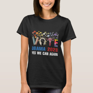 Camiseta Votação Floral Obama 2028 Vamos Corrigir Este Pres