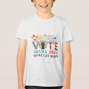 Camiseta Votação Floral Obama 2028 Vamos Corrigir Este Pres