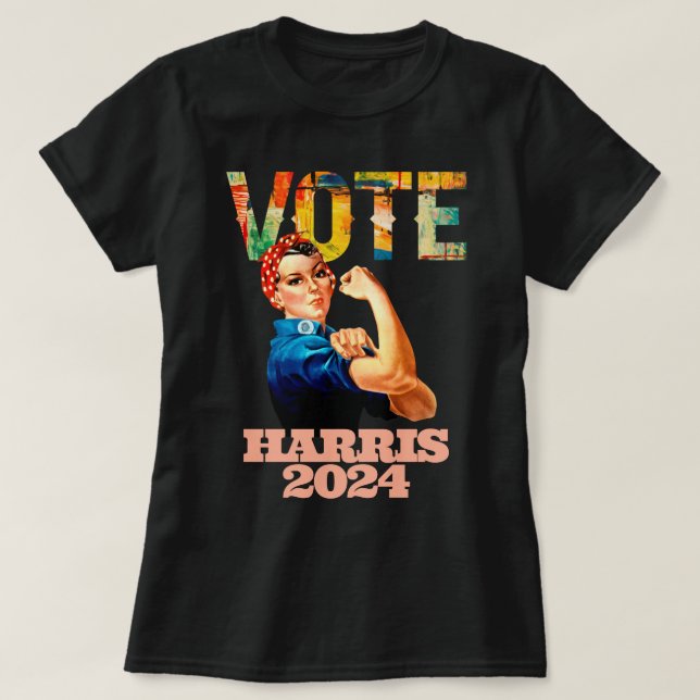 Camiseta Votação Kamala Harris 2024 Eleição Presidencial Do (Frente do Design)
