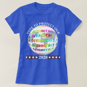 Camiseta VOTAÇÃO PARA PROTEGER A NOSSA democracia 2020