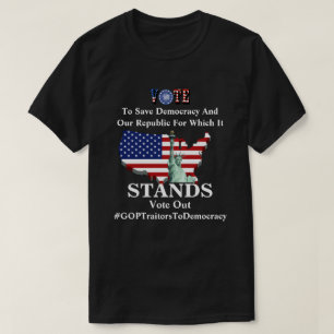 Camiseta VOTAÇÃO Para Salvar A Democracia E A Nossa Repúbli