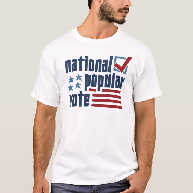 Camiseta Votação Popular Nacional - Estilo de Bandeira (Frente)