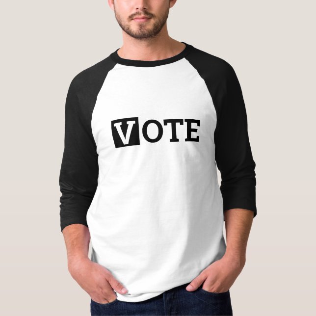 Camiseta Votação: Preto e Branco com Caixa Preta (Frente)