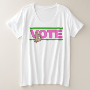 Camiseta Votação Rosa e Verde