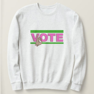 Camiseta Votação Rosa e Verde