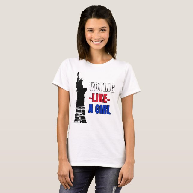 Camiseta Votando como uma garota (Frente Completa)
